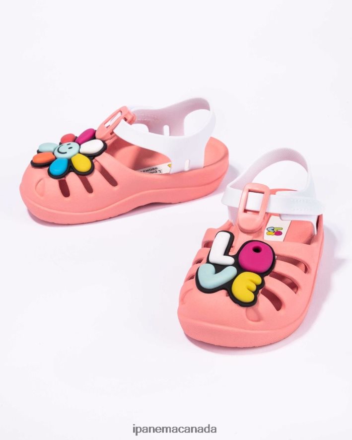 Babies B Summer Peace Ipanema Coral Footwear JX0T4N364