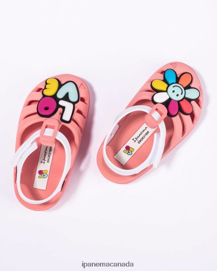 Babies B Summer Peace Ipanema Coral Footwear JX0T4N364