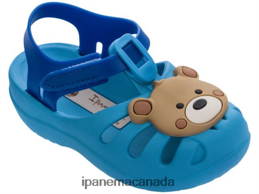 Babies B Summer Wood Ipanema Bright Blue Bear Footwear JX0T4N384