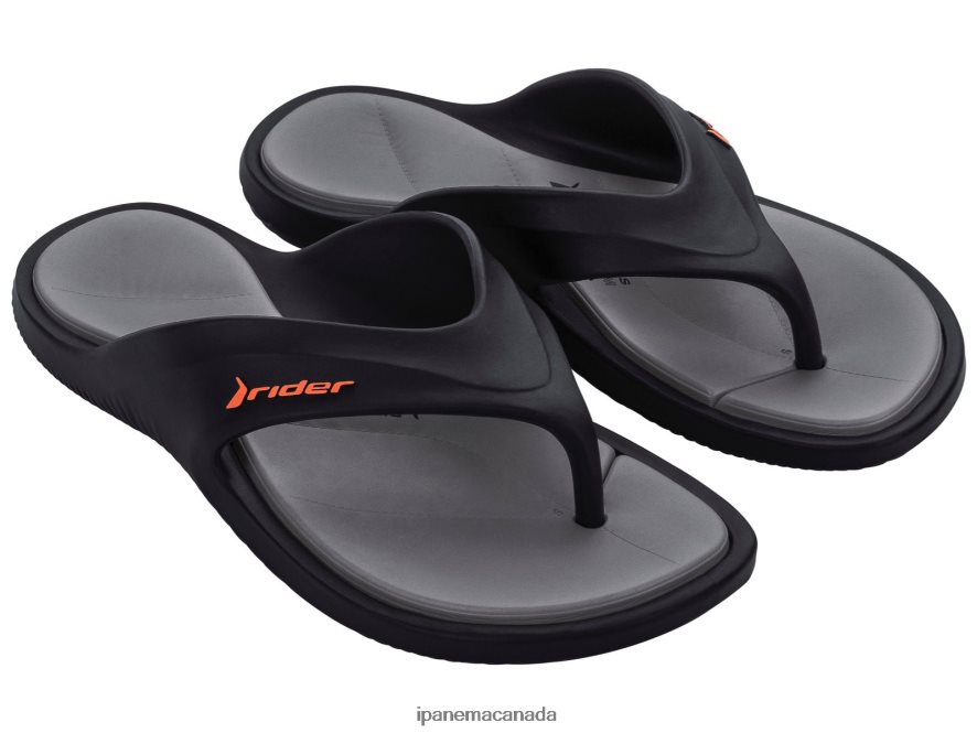 Men Cape Thong Ipanema Black Grey Footwear JX0T4N483