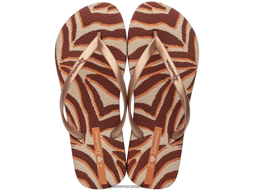 Women Animal Camo Print Ipanema Bronze Footwear JX0T4N170