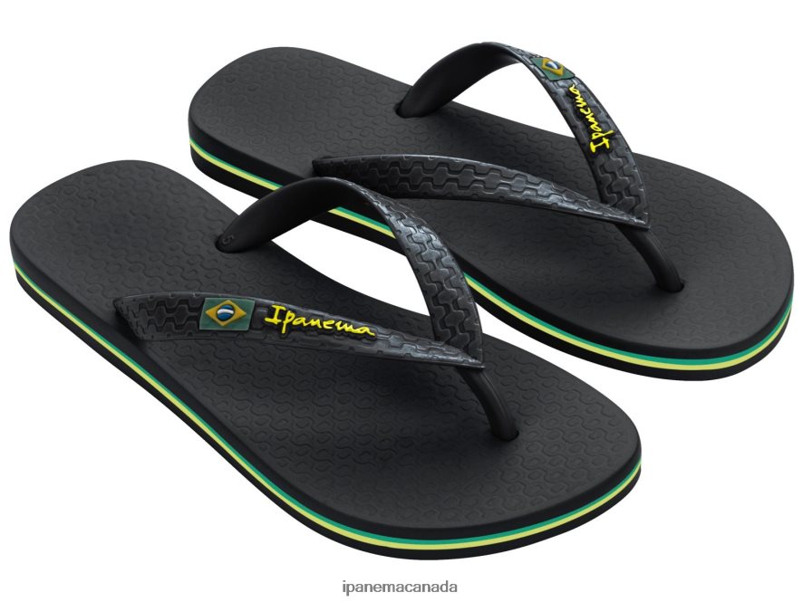 Women Classic Flag Brazil Ipanema Black Footwear JX0T4N1