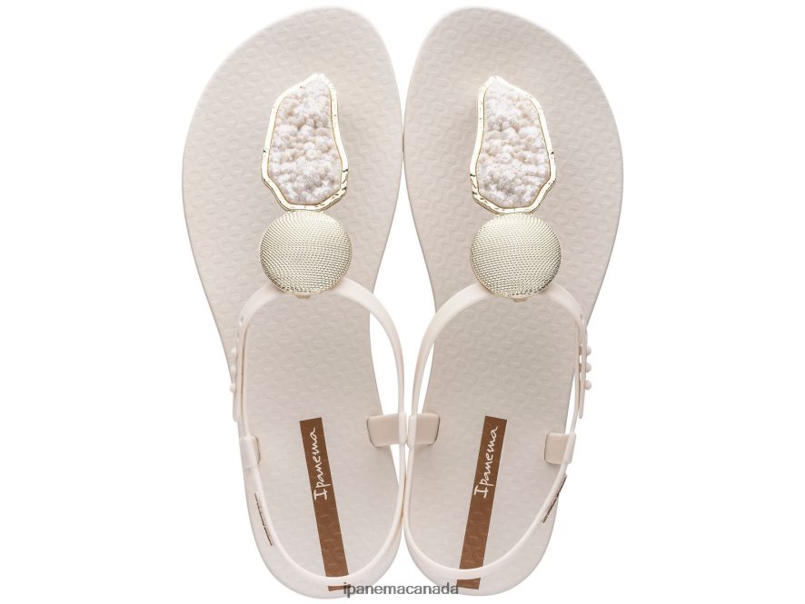 Women Elegant Sandal Crystal Ipanema Pearl Ivory Footwear JX0T4N166