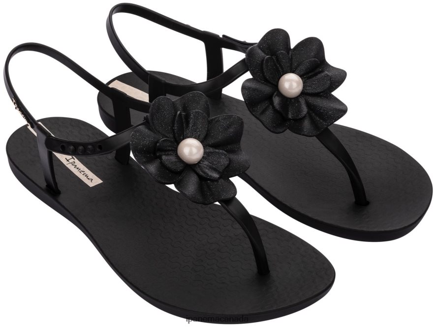 Women Flora Sandal Ipanema Black Pearl Footwear JX0T4N60