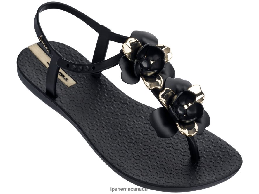 Women Floral Sandal Ipanema Special Black Footwear JX0T4N307