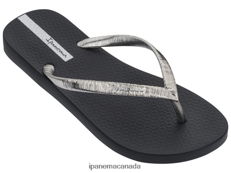 Women Glam Shimmer Ipanema Silver Black Footwear JX0T4N296