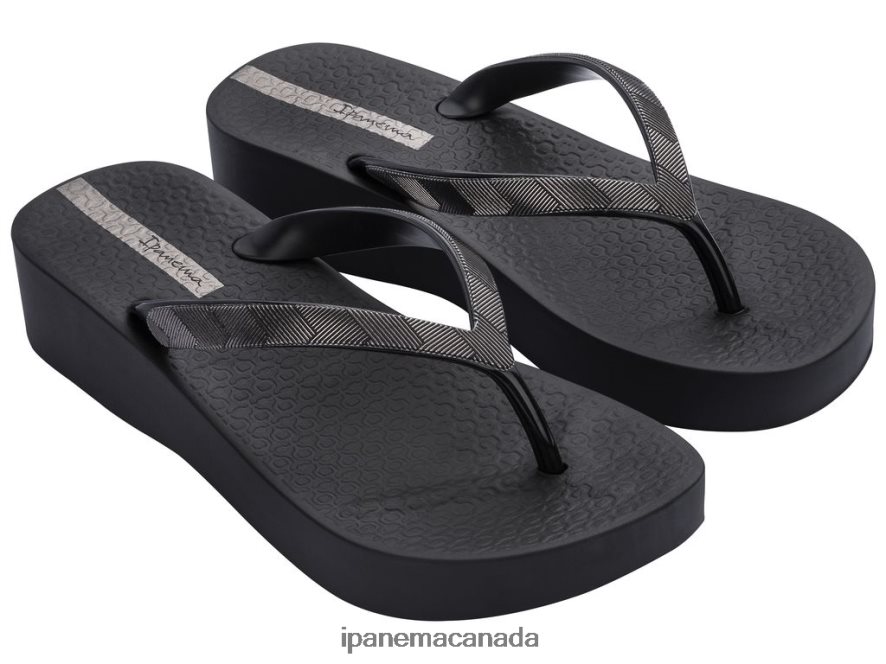 Women Mesh Wedge Tex Ipanema Black Footwear JX0T4N203