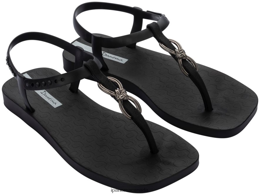 Women Premium Artisan Sandal Ipanema Black Footwear JX0T4N63