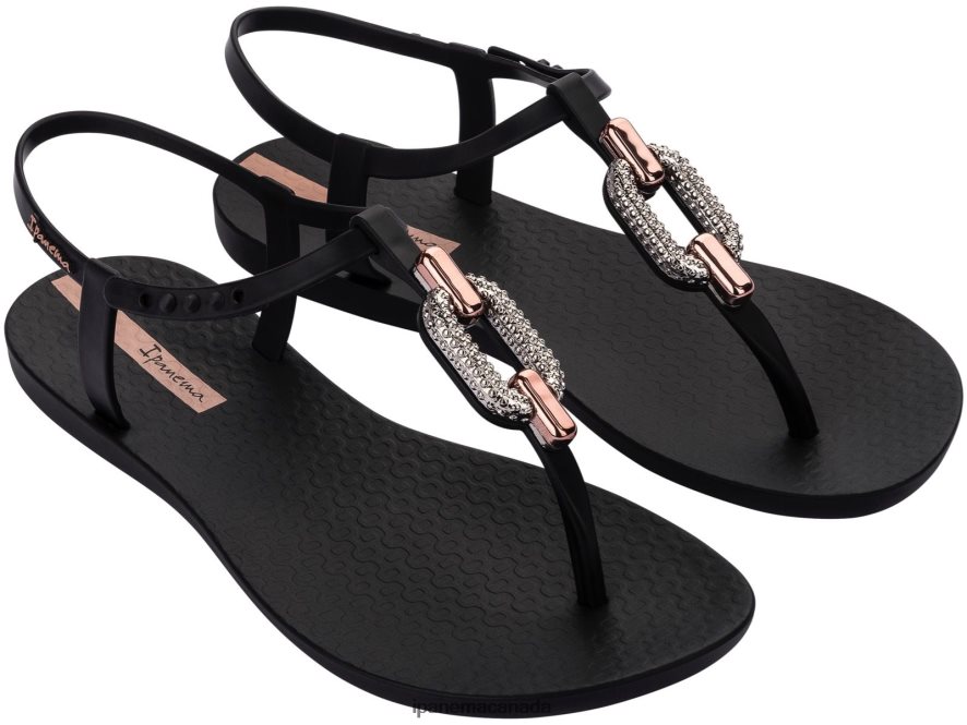 Women Sparkle Sandal Ipanema Black Rose Footwear JX0T4N53