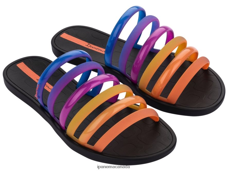 Women Rainbow Slide Ipanema Black Footwear JX0T4N87